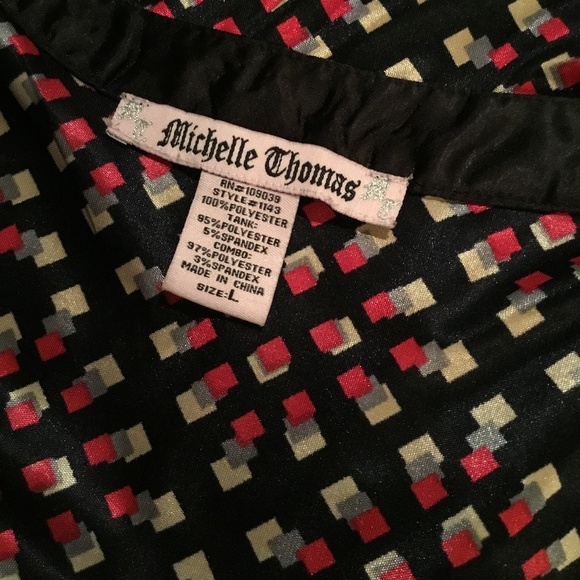 Black and red tunic top, NWOT - Picture 3 of 4